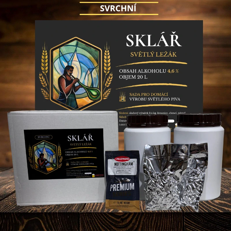 Sklář - Kompletní sada na Světlý ležák (svrchní) 20 l