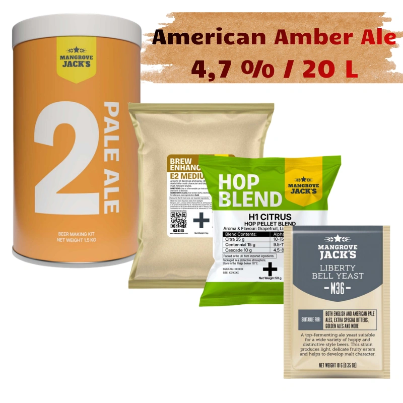Set Mangrove Jack´s American Amber Ale 4,7%/20L