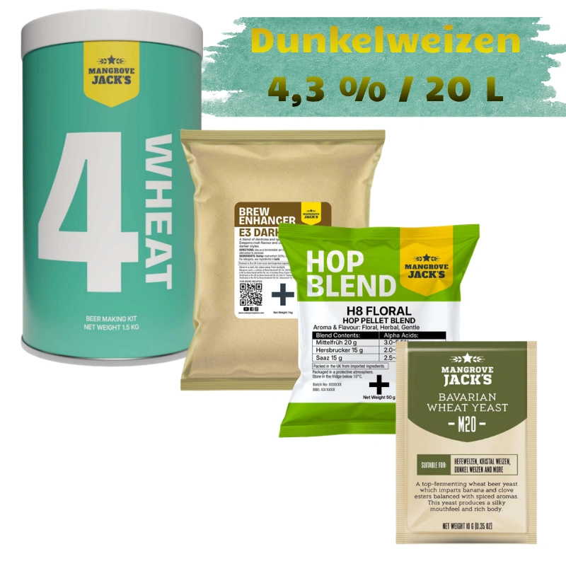 Set Mangrove Jack´s Dunkelweizen 4,3%/20L