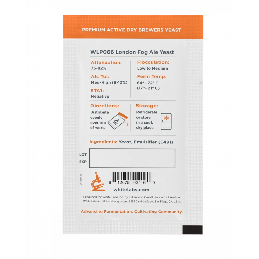 Kvasnice White Labs WLP066 London Fog Ale 11g