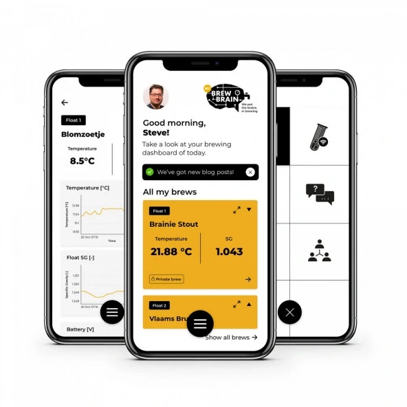 Brewbrain Float Pro - digitální hustoměr a teploměr
