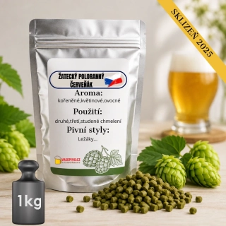 Chmel Žatecký poloraný červeňák - 1 kg (2025)