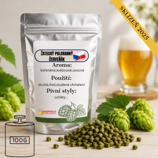 Chmel Žatecký poloraný červeňák - 100 g (2025)