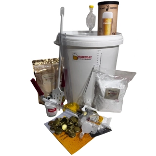 Startovací sada na domácí pivo - START KIT DELUXE s koncentrátem Coopers 86 Days Pilsner + maltóza 500g + drops ZDARMA