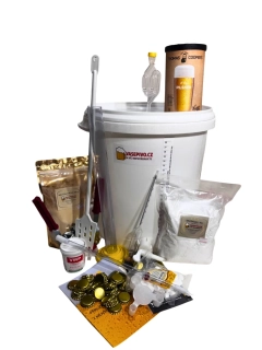 Startovací sada na domácí pivo - START KIT DELUXE s koncentrátem Coopers 86 Days Pilsner + maltóza 500g + drops ZDARMA