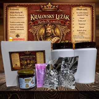 Královský ležák Karla IV. s medem - kompletní výtažková sada na 21 l