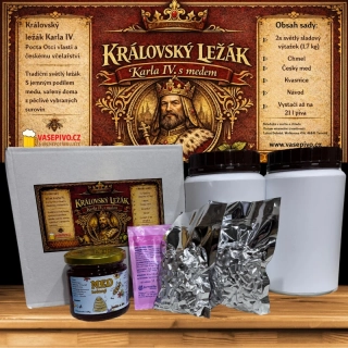 Královský ležák Karla IV. s medem - kompletní výtažková sada na 21 l